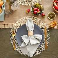 DII® Off White Woven Paper Round Placemat (Set of 6)