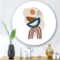 Designart - Elementary Shapes In Terracotta Tones I