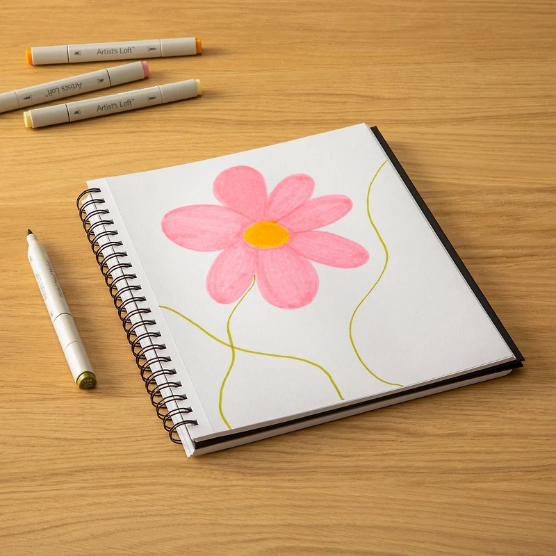 Black Hard Cover Mixed Media Pad by Artist's Loft™, 8.5" x 11"