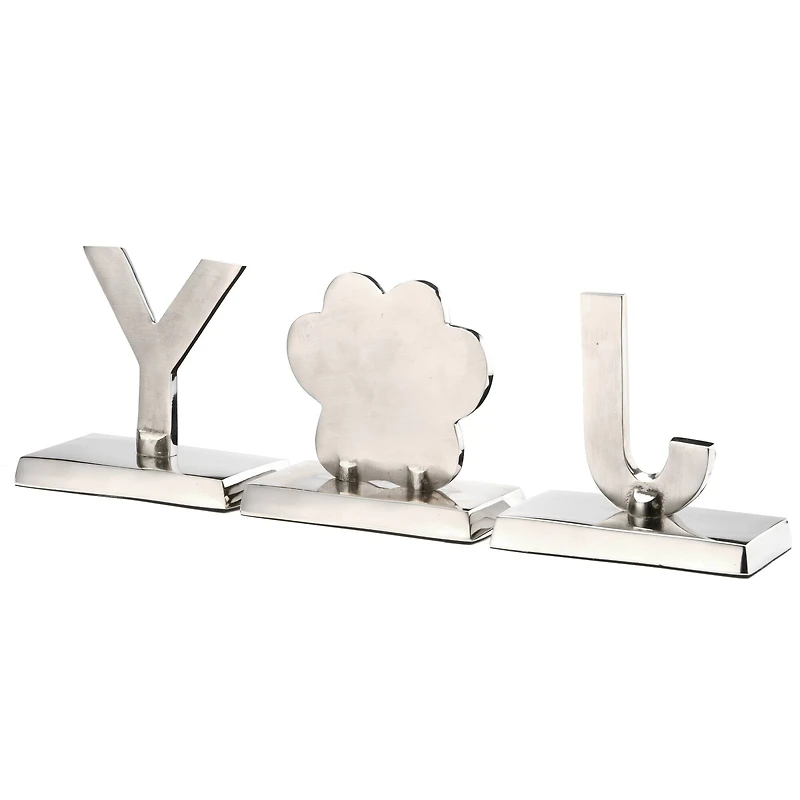 5" Gold Sparkle JOY Stocking Holders, 3ct.