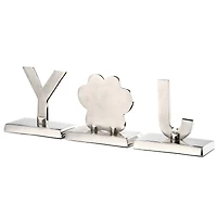 5" Gold Sparkle JOY Stocking Holders, 3ct.