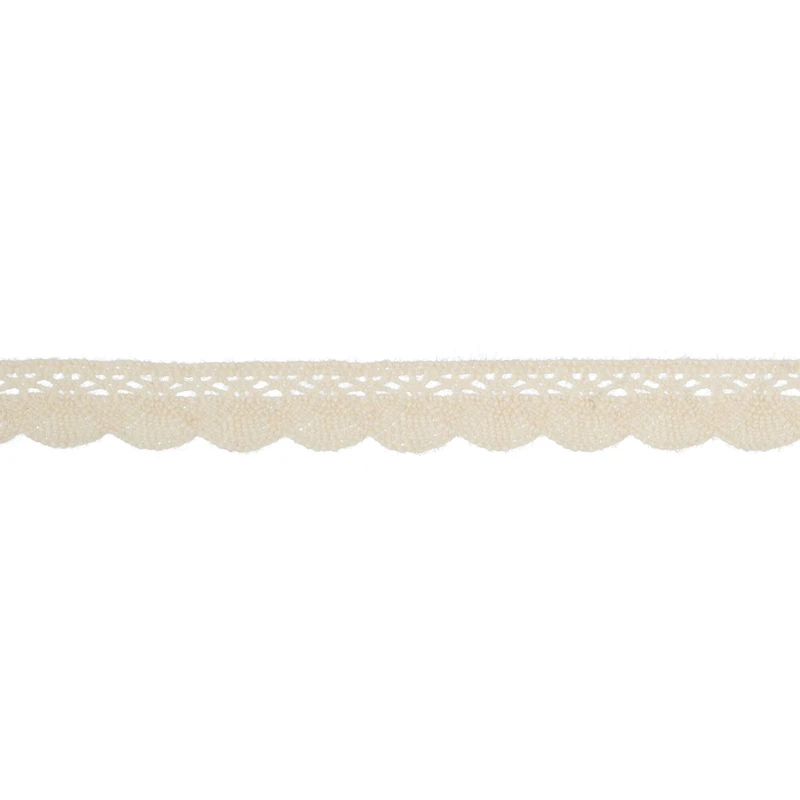 0.37" Ivory Scalloped Crochet Lace Trim by Celebrate It®
