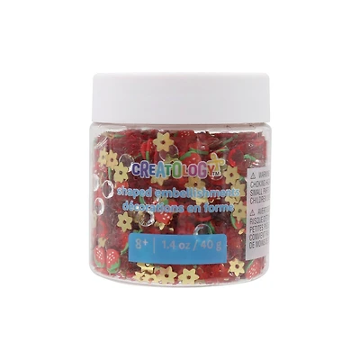 Strawberry & Flower Shaped Clay Embellishments by Creatology™