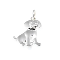 Silver Plated Dog Charm by Bead Landing™