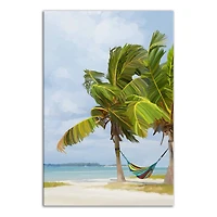 Hammock In The Wind 24" x 36" Canvas Wall Art