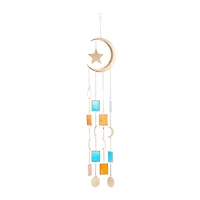 Gold Contemporary Moon and Sun Windchime