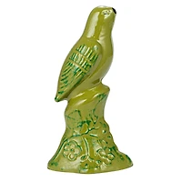 Hello Honey® 8" Green Bird Reclaimed Glass Tabletop Décor