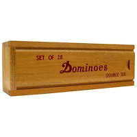 Toy Time Double Six Dominoes Set In Wooden Storage Case