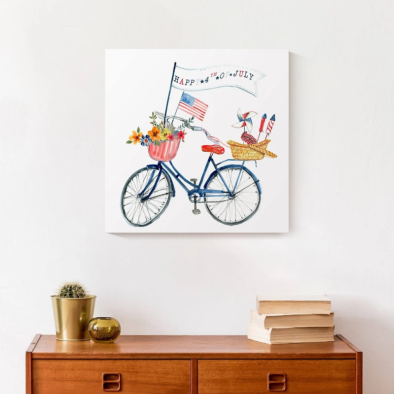 American Bike Canvas Wall Art