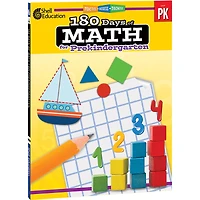 Shell Education 180 Days of Math Workbook, Grade PreK