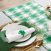 DII® 72" Shamrock Woven Check Table Runner