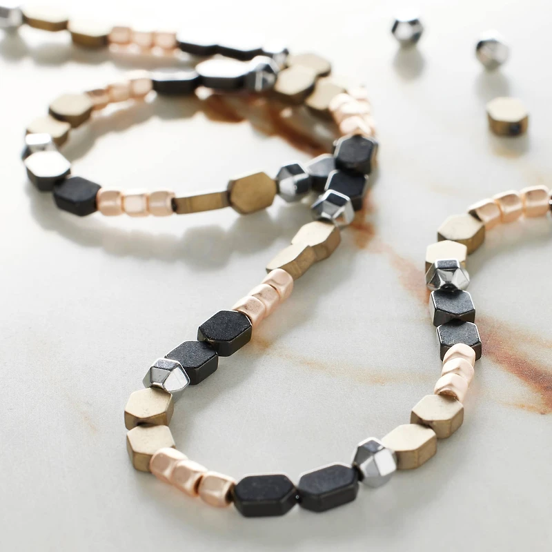 12 Packs: 4 ct. (48 total) Metallic Hematite Mix Beads by Bead Landing™