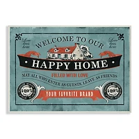 Stupell Industries Happy Home Wooden Wall Plaque
