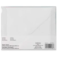 Glitter Pastel Cards & Envelopes by Recollections™, 4.25" x 5.5"