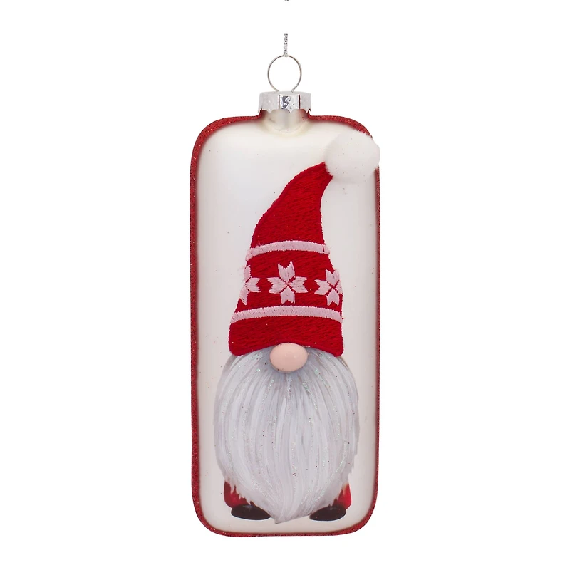 12ct. 6" Gnome Glass Ornaments