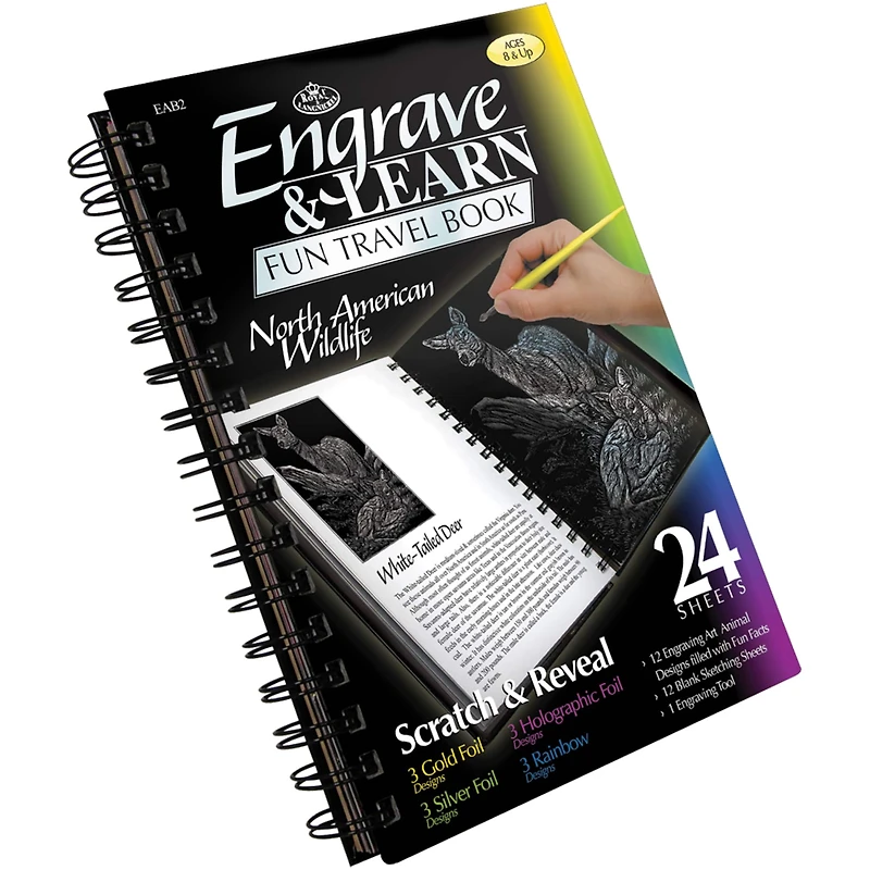 Engrave & Learn North American Wildlife Travel Book