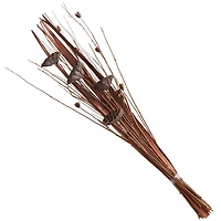 40" Brown Dried Lotus Flower Natural Foliage Bundle