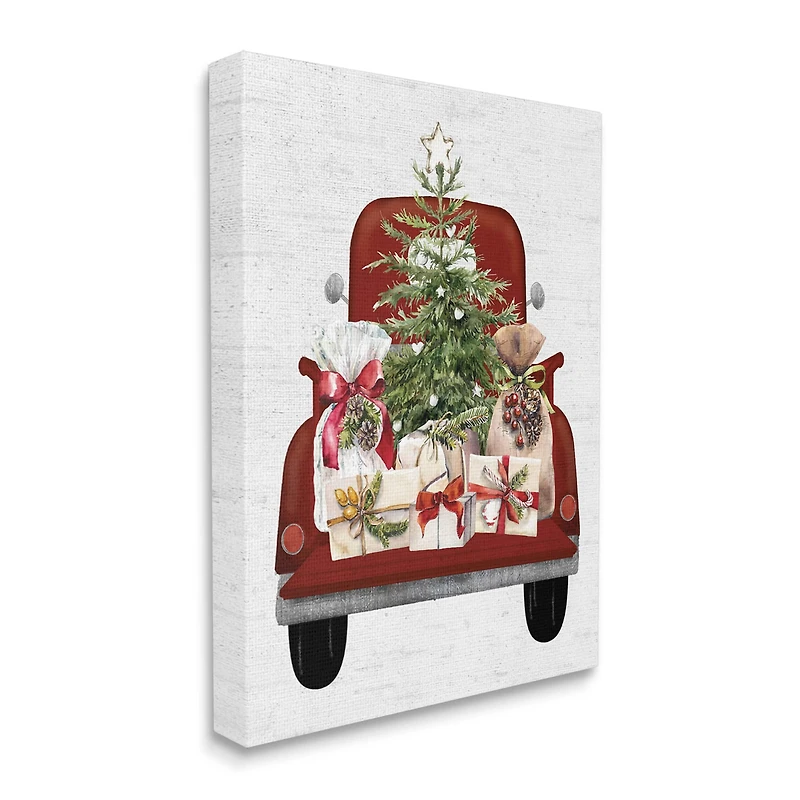 Stupell Industries Country Truck Christmas Gifts Canvas Wall Art