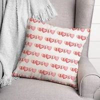 XOXO Hearts Pattern Throw Pillow