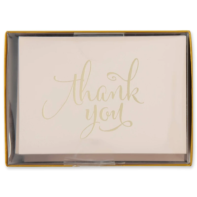 8 Packs: 40 ct. (320 total) Blush & Gold Thank You Cards & Envelopes by Celebrate It™
