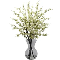 30" White Cherry Blossoms Arrangement in Vase 