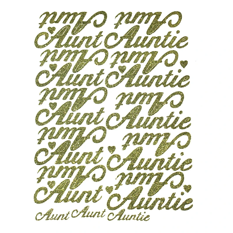 JAM Paper Aunt Gold Standard Script Stickers