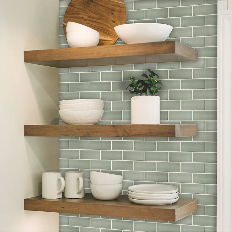 RoomMates Sage Green Ceramic Peel & Stick Sitcktiles®