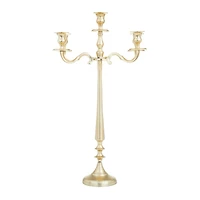 Gold Aluminum Traditional Candelabra, 24" x 13" x 13"