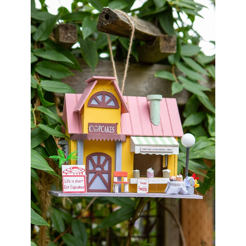 8'' Cute Cupcake Bakery Birdhouse