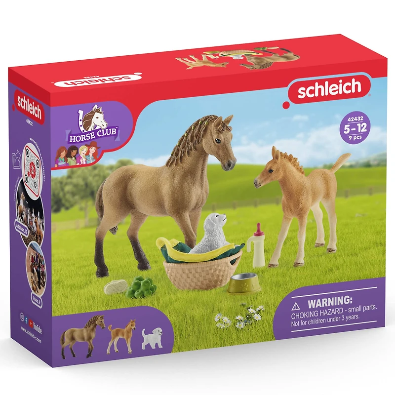 Schleich Horse Club Sarah's Baby Animal Care Playset