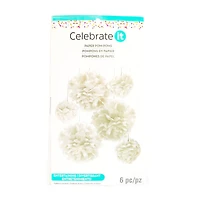 12 Packs: 6 ct. (72 total) White Paper Pom Poms by Celebrate It™