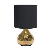 Simple Designs Hammered Gold Table Lamp
