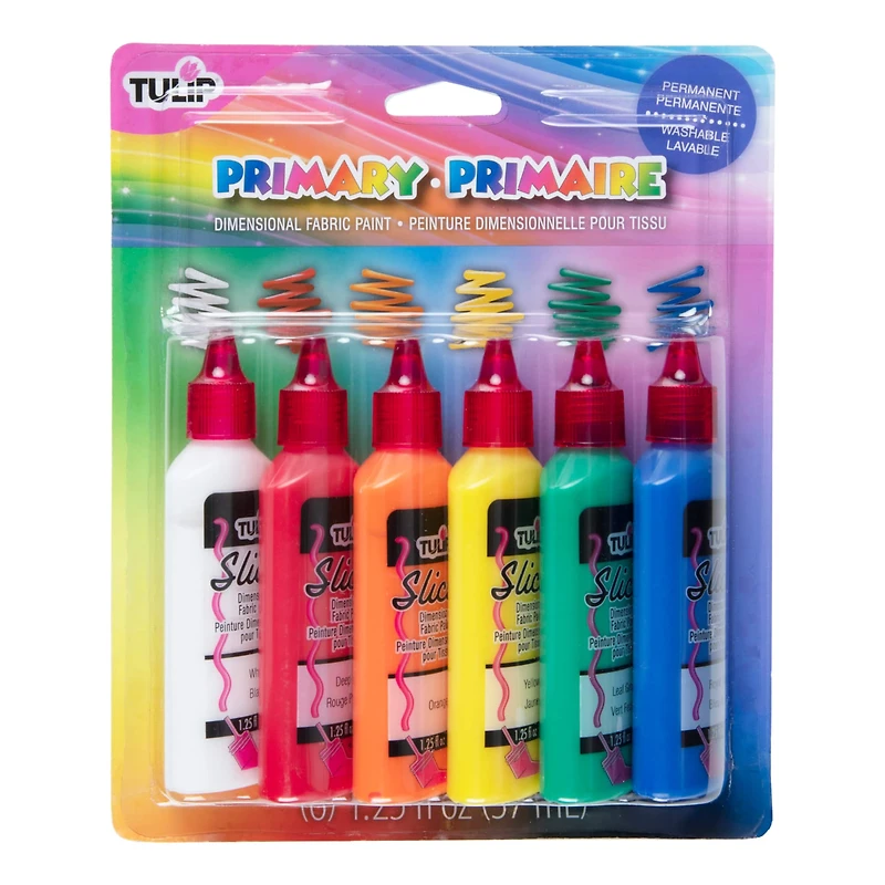 12 Packs: 6 ct. (72 total) Tulip® Slick® Dimensional Fabric Paint