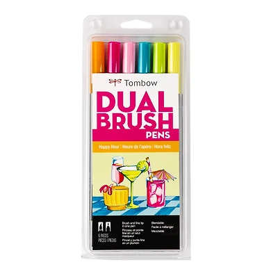Tombow Happy Hour Dual Brush Pen Set