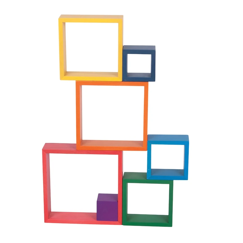 TickiT® Wooden Rainbow Architect Squares