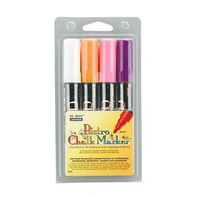 Marvy® Uchida Bistro Broad Point Fluorescent Chalk Markers
