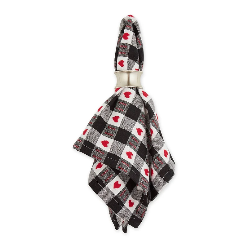 DII® Hearts Dobby Check Napkins, 6ct.