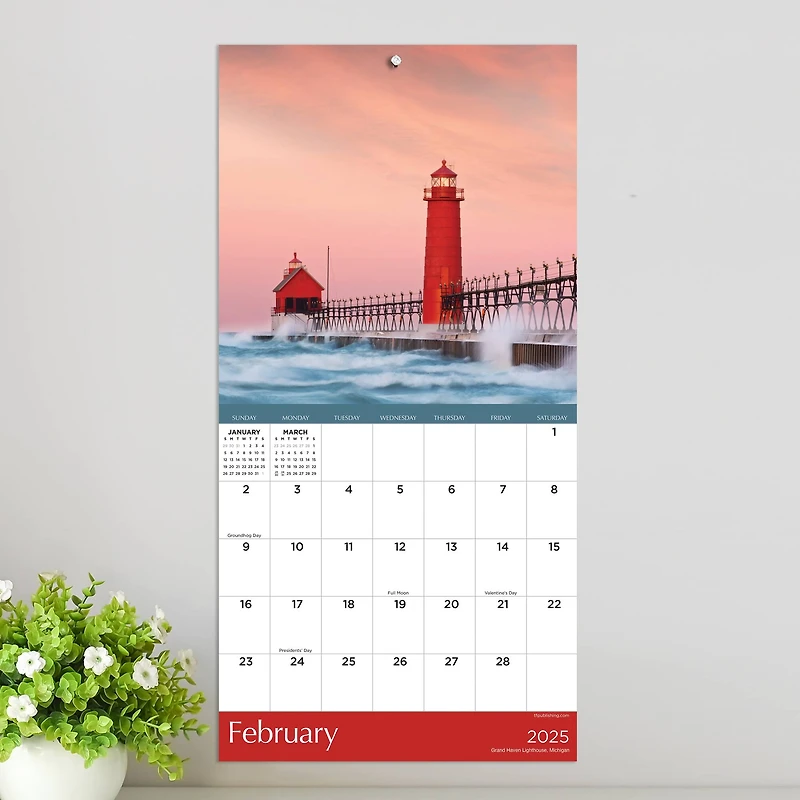 TF Publishing 2025 Lighthouses Mini Calendar