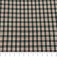 Feldman Red & Ivory Homespun Plaid Cotton Fabric