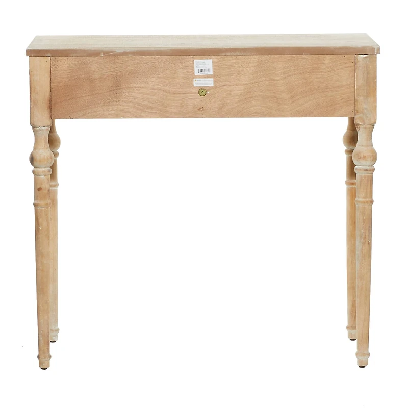 Brown Farmhouse Wood Console Table, 33" x 36"