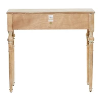 Brown Farmhouse Wood Console Table, 33" x 36"