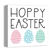 Hoppy Easter Eggs Canvas Wall Art