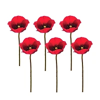 Red Poppy Spray, 6ct.