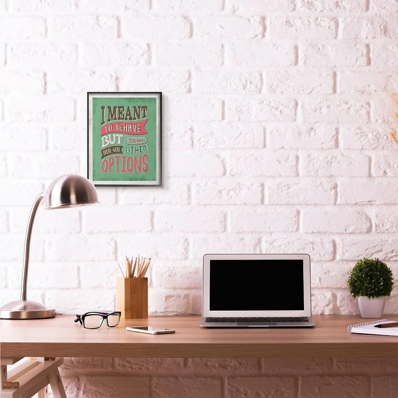 Stupell Industries Too Many Options Black Framed Wall Art