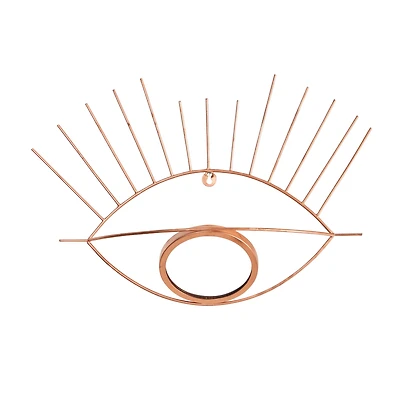 19" Gold Metal Eye Wall Mirror