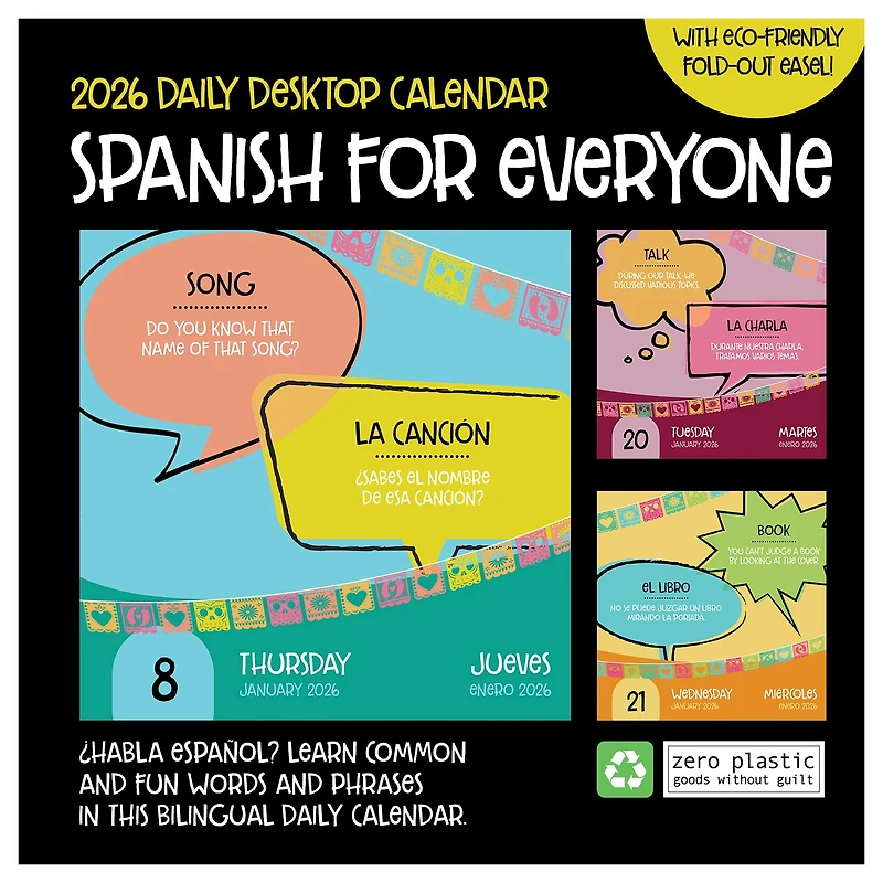 2026 Spanish Words Daily Desktop Calendar
