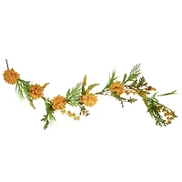 5ft. Orange Peony Artificial Fall Harvest Garland