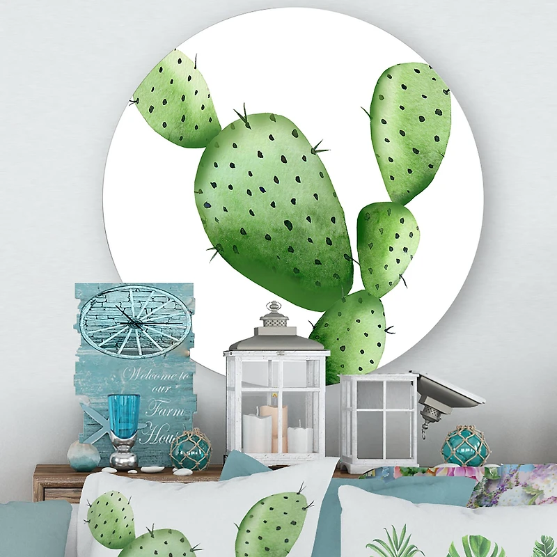 Designart - Green Southwestern Cactus