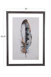Hello Honey® Wood Framed Wall Décor with Feathers Set