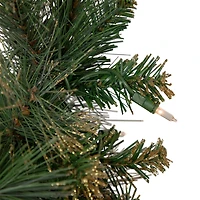4.5ft. Pre-Lit Yorkshire Pine Pencil Artificial Christmas Tree, Clear Lights